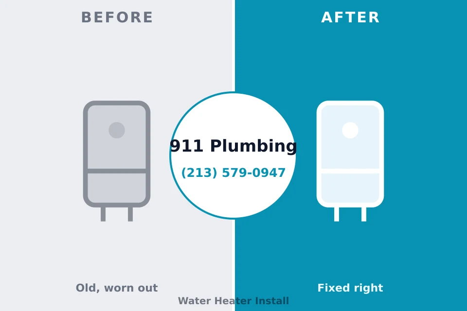 Before and after: plumbing company Parkville, PA